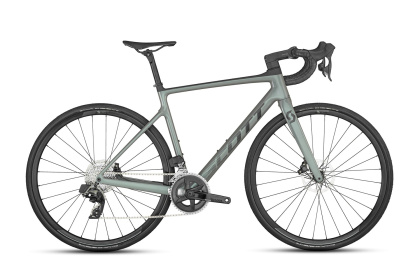Велосипед шоссейный Scott Addict 10 (2023) / Серо-зеленый