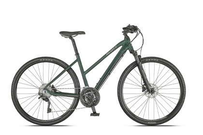 Велосипед гибридный Scott Sub Cross 10 Lady (2021) / Зеленый