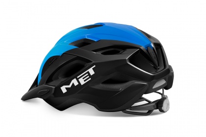Велошлем MET Crossover / Черно-голубой
