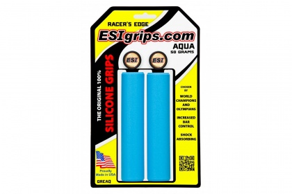 Грипсы ESI Racer's Edge, 130 мм / Голубые