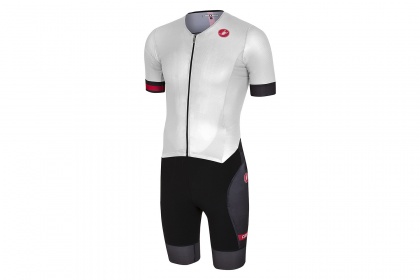 Стартовый костюм для триатлона Castelli Free Sanremo Suit Short Sleeve (2018) / Бело-черный