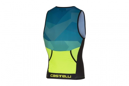 Стартовая майка для триатлона Castelli Core 2 Top (2018), без рукавов / Сине-желтая