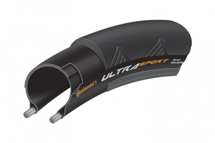 Велопокрышка Continental Ultra Sport II Wire, 28 дюймов / Черная
