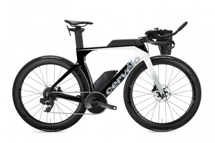 Велосипед для триатлона Cervelo P-Series Disc Force eTap AXS 1 (2020) / Черно-белый