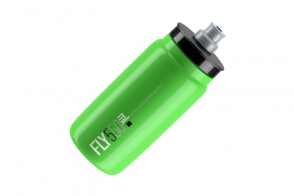 Фляга велосипедная Elite Fly, пластик, 550 мл / Зеленая с черной крышкой