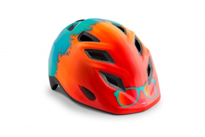Велошлем детский MET Elfo / Оранжевый с очками
