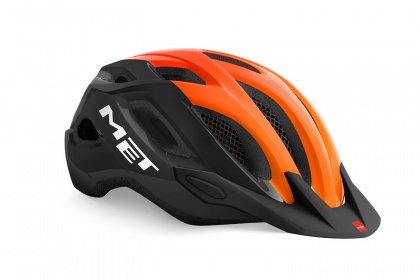 Велошлем MET Crossover / Черно-оранжевый