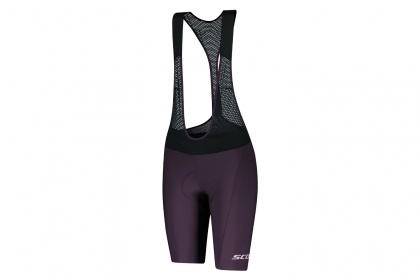 Велотрусы женские Scott RC Premium ++++, с лямками / Темно-фиолетовые