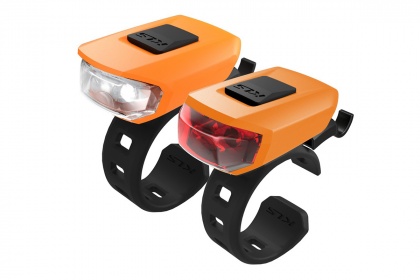 Велофонари KLS Vega USB, передний и задний / Оранжевый