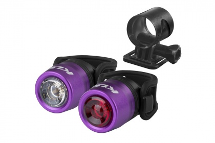 Велофонари KLS IO USB, передний и задний / Фиолетовый
