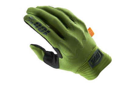 Велоперчатки 100% Cognito, длинный палец / Зеленые