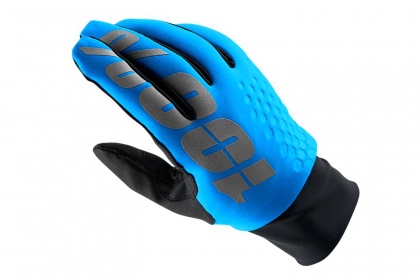 Велоперчатки 100% Hydromatic Brisker, длинный палец / Синие