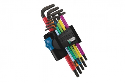 Набор ключей Wera 967/9 TX Multicolour HF 1 L-key Set, Torx, 9 функций