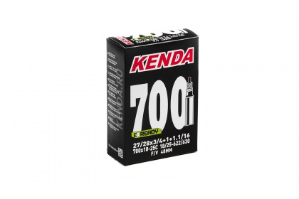 Велокамера Kenda Road Standard, 28 дюймов, Presta 48 мм / Ширина 18-25c