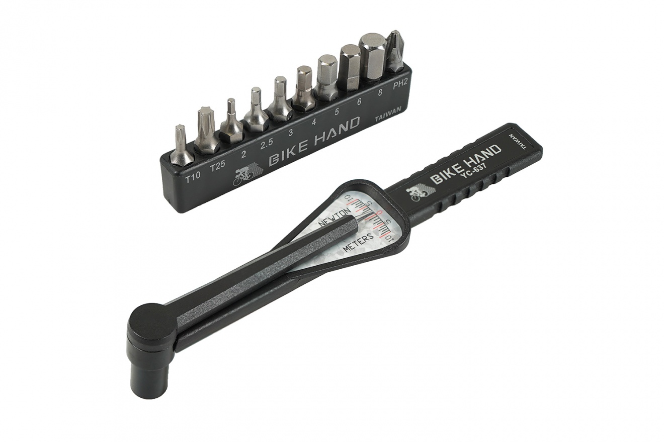 Динамометрический ключ Bike Hand Essential Torque Wrench Kit, усилие 210 Nm купить в интернет