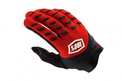 Велоперчатки 100% Airmatic Glove, длинный палец / Красно-черные