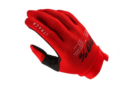 Велоперчатки 100% iTrack Glove, длинный палец / Красные