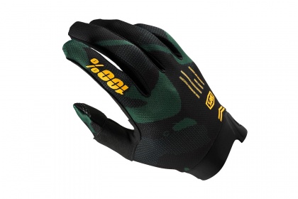 Велоперчатки 100% iTrack Glove, длинный палец / Черно-зеленые
