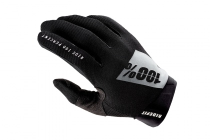 Велоперчатки 100% Ridefit Glove, длинный палец / Черно-белые