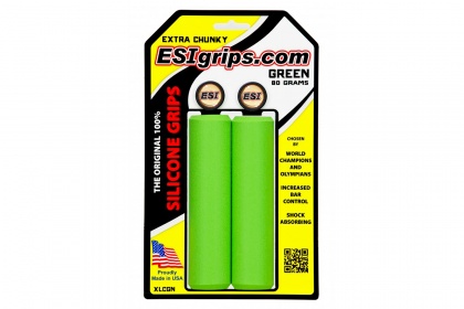 Грипсы ESI Extra Chunky, 130 мм / Зеленые