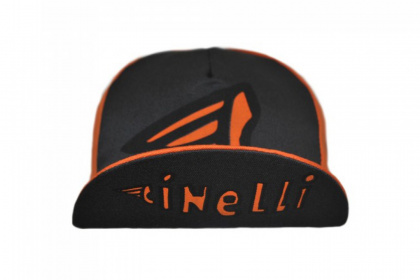 Кепка велосипедная Cinelli Russ Pope Logo / Оранжево-черная