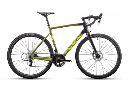 Велосипед гравийный Titan Racing Switch Carbon Elite / Черно-зеленый