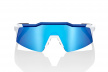 Очки 100% Speedcraft SL / Matte White Metallic Blue HIPER Blue Multilayer Mirror