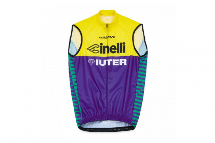 Веложилет Cinelli Windproof Light Circolo Ciclistico Iuter / Желто-фиолетовый