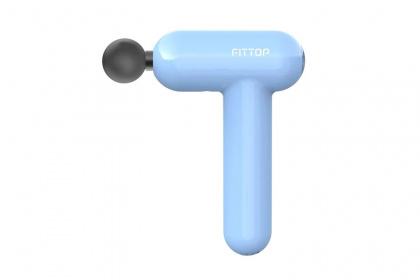 Перкуссионный массажер FitTop SuperHit Mini / Голубой