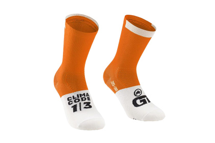 Носки Assos GT C2 / Бело-оранжевые