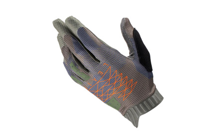 Велоперчатки Leatt MTB 1.0 GripR (2023), длинный палец / Серо-оранжевые