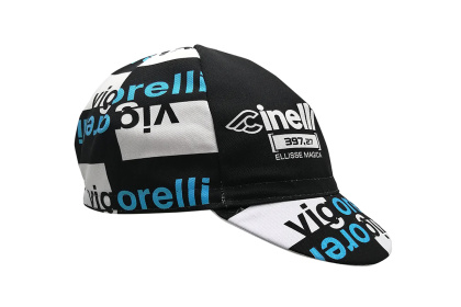 Кепка велосипедная Cinelli Vigorelli / Черно-голубая