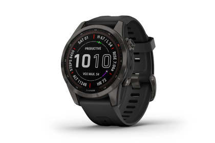 Мультиспортивные часы Garmin Fenix 7S Sapphire Solar Edition / Серо-черные