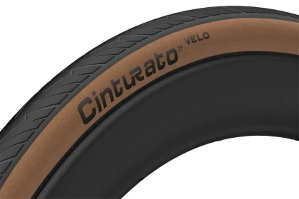 Велопокрышка Pirelli Cinturato Velo TLR, 28 дюймов / Черно-коричневая