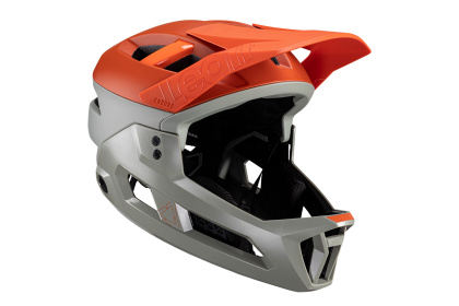 Шлем фулфейс Leatt MTB Enduro 3.0 (2025) / Серо-оранжевый