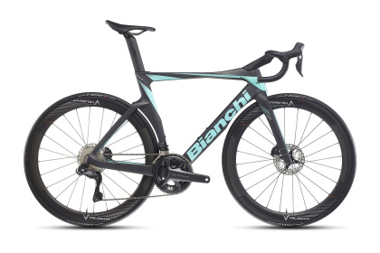 Велосипед шоссейный Bianchi Oltre Pro Dura-Ace Di2 12SP / Черно-голубой