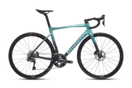 Велосипед шоссейный Bianchi Specialissima Pro Ultegra Di2 12SP / Черно-голубой