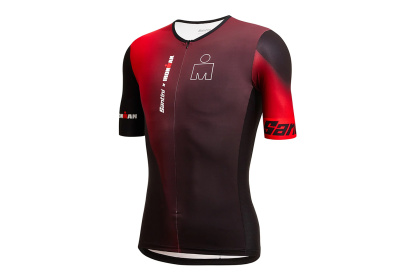 Стартовая майка для триатлона Santini Ironman Ikaika, короткий рукав / Красная