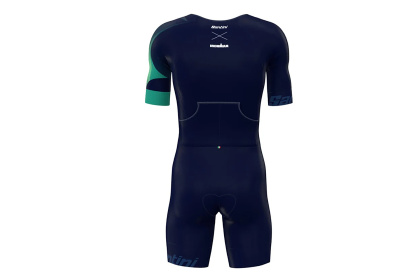 Стартовый костюм для триатлона Santini Ironman Koa, короткий рукав / Сине зеленый