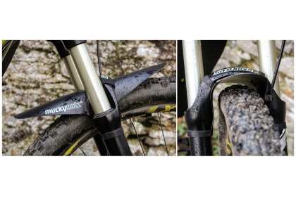 Крыло брызговик Mucky Nutz Face Fender XL, переднее / Черно-голубое