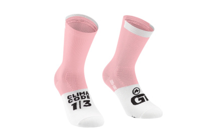 Носки Assos GT C2 / Бело-розовые
