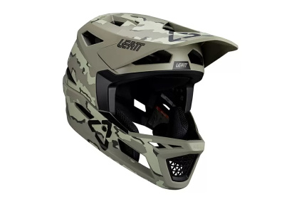 Шлем фулфейс Leatt MTB Gravity 4.0 (2025) / Серо-зеленый