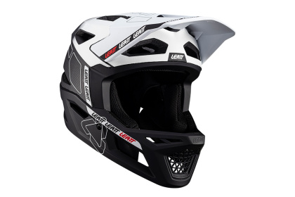 Шлем фулфейс Leatt MTB Gravity 6.0 Carbon / Черно-белый