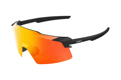 Очки 100% Aerocraft / Soft Tact Black HiPER Red Multilayer Mirror