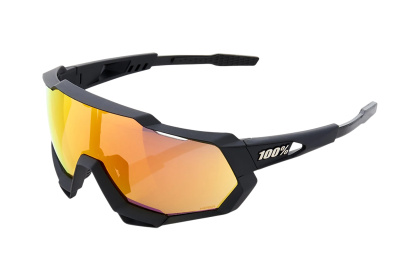 Очки 100% Speedtrap / Soft Tact Black HiPER Red Multilayer Mirror
