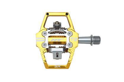 Педали контактные HT T2-SX, HT Pro Cleat / Золотистые