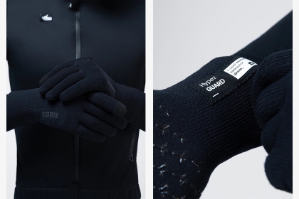 Велоперчатки Gobik Hyperguard, длинный палец / Черные