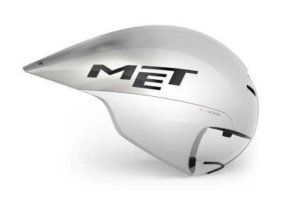 Шлем для триатлона MET Drone Wide Body II / Белый металлик