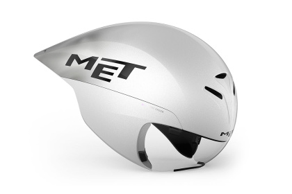 Шлем для триатлона MET Drone Wide Body II / Белый металлик