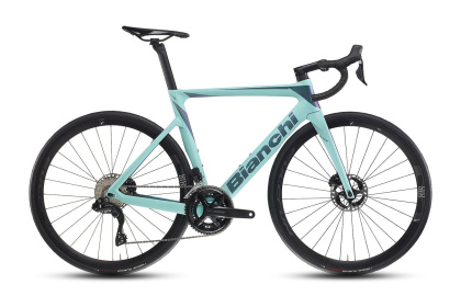 Велосипед шоссейный Bianchi Oltre Race 105 Di2 12SP / Светло-голубой